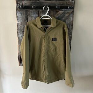 Men's Burton Fleece Lined Snap Button Long Sleeve Collared Shirt